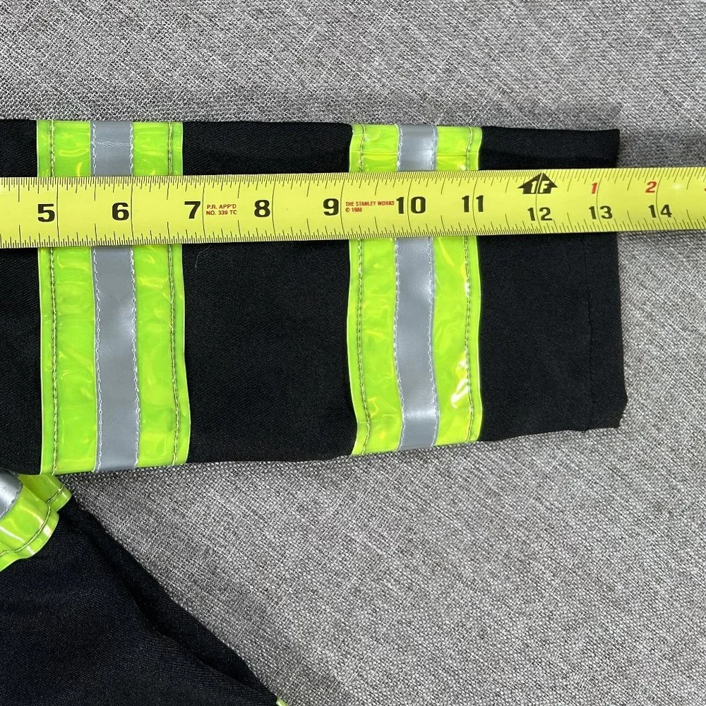 Amscan Kids Black Firefighter Costume with Lime Reflective Stripes - Picture 8 of 11